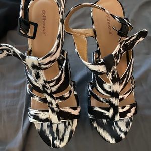 Women’s high two tone wedges